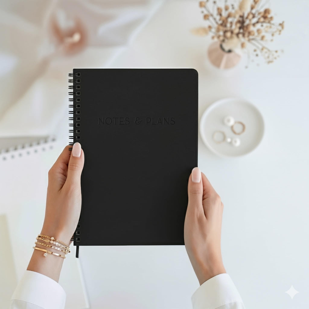 Beautiful Daily Planner And Notebook With Hourly Schedule