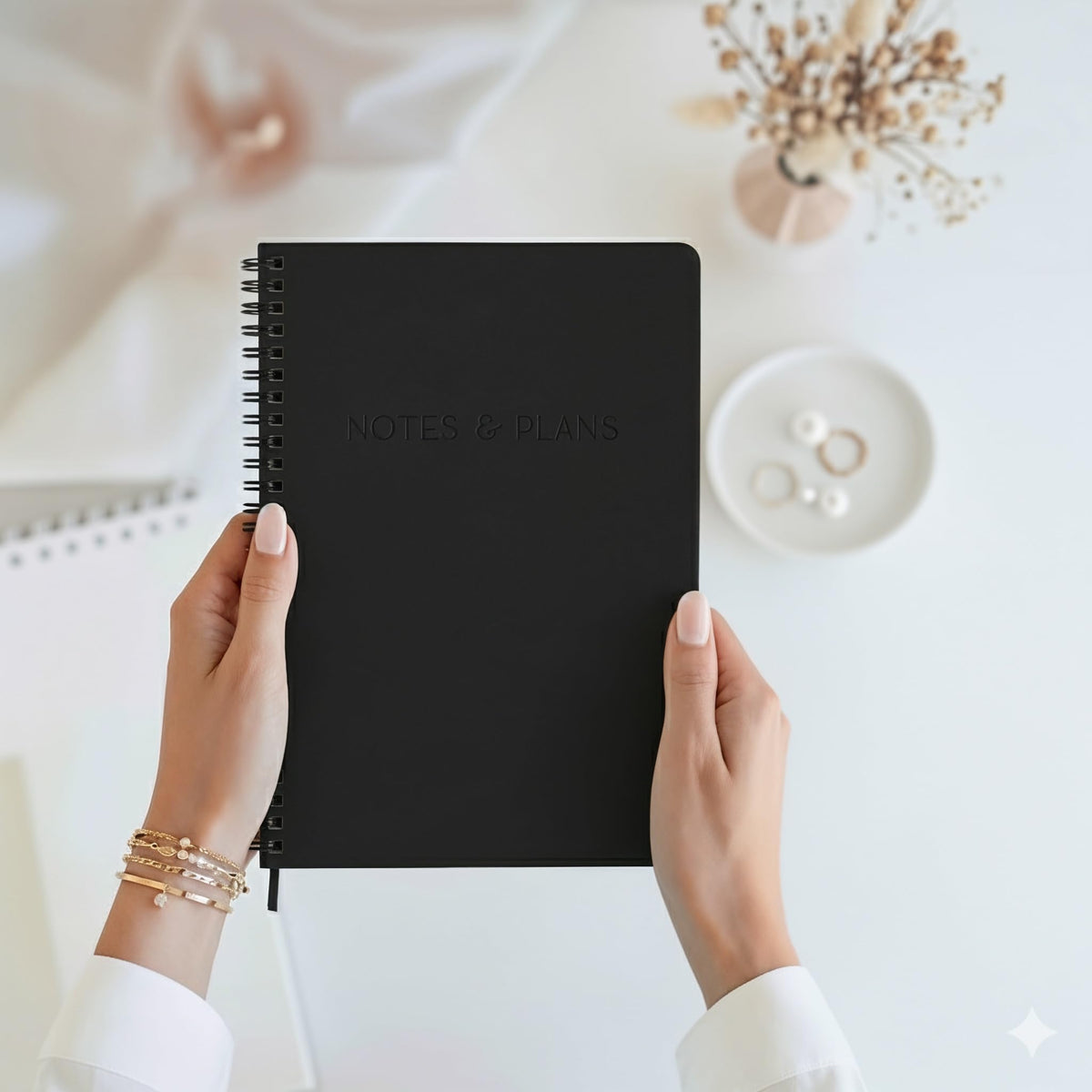 Beautiful Daily Planner And Notebook With Hourly Schedule