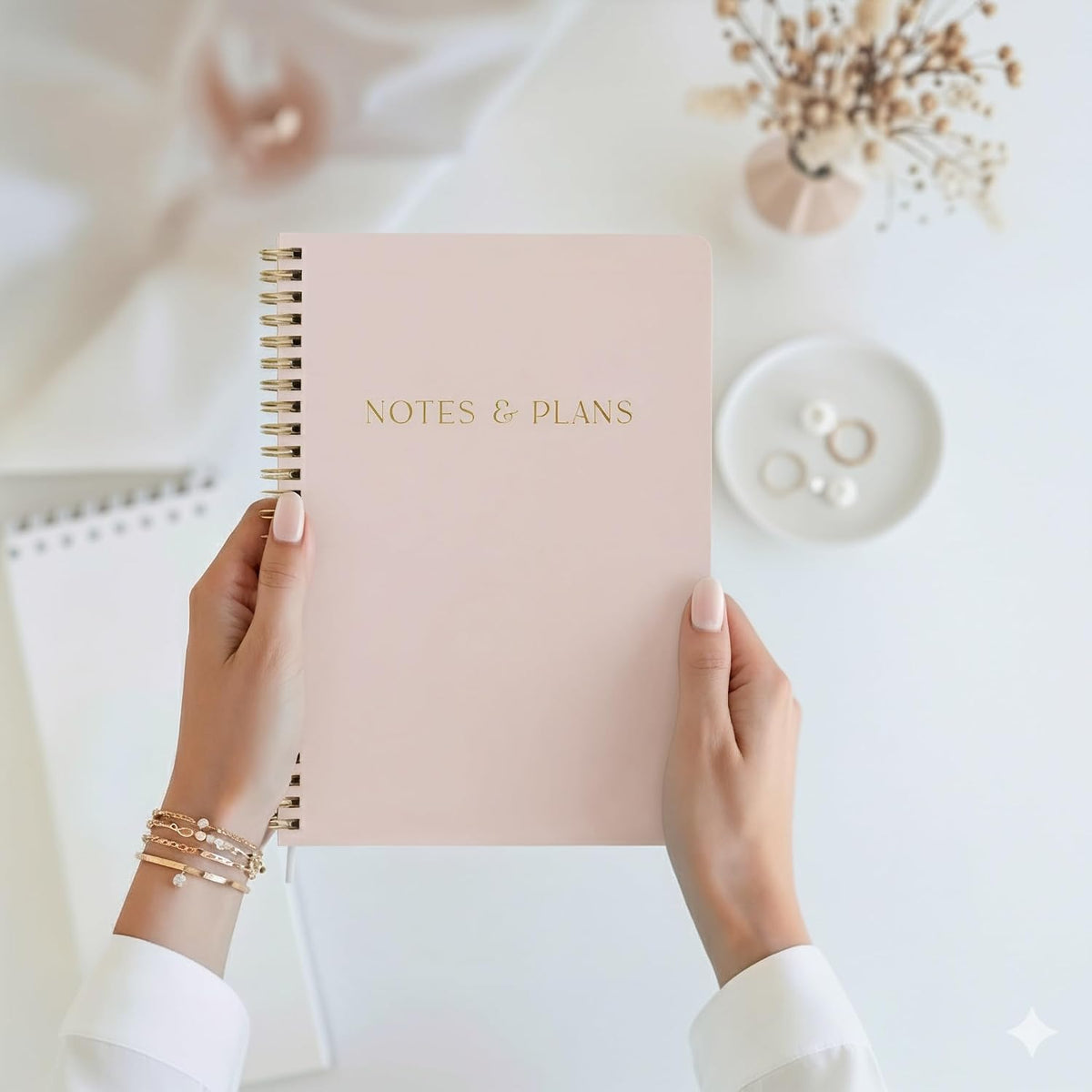 Beautiful Daily Planner And Notebook With Hourly Schedule