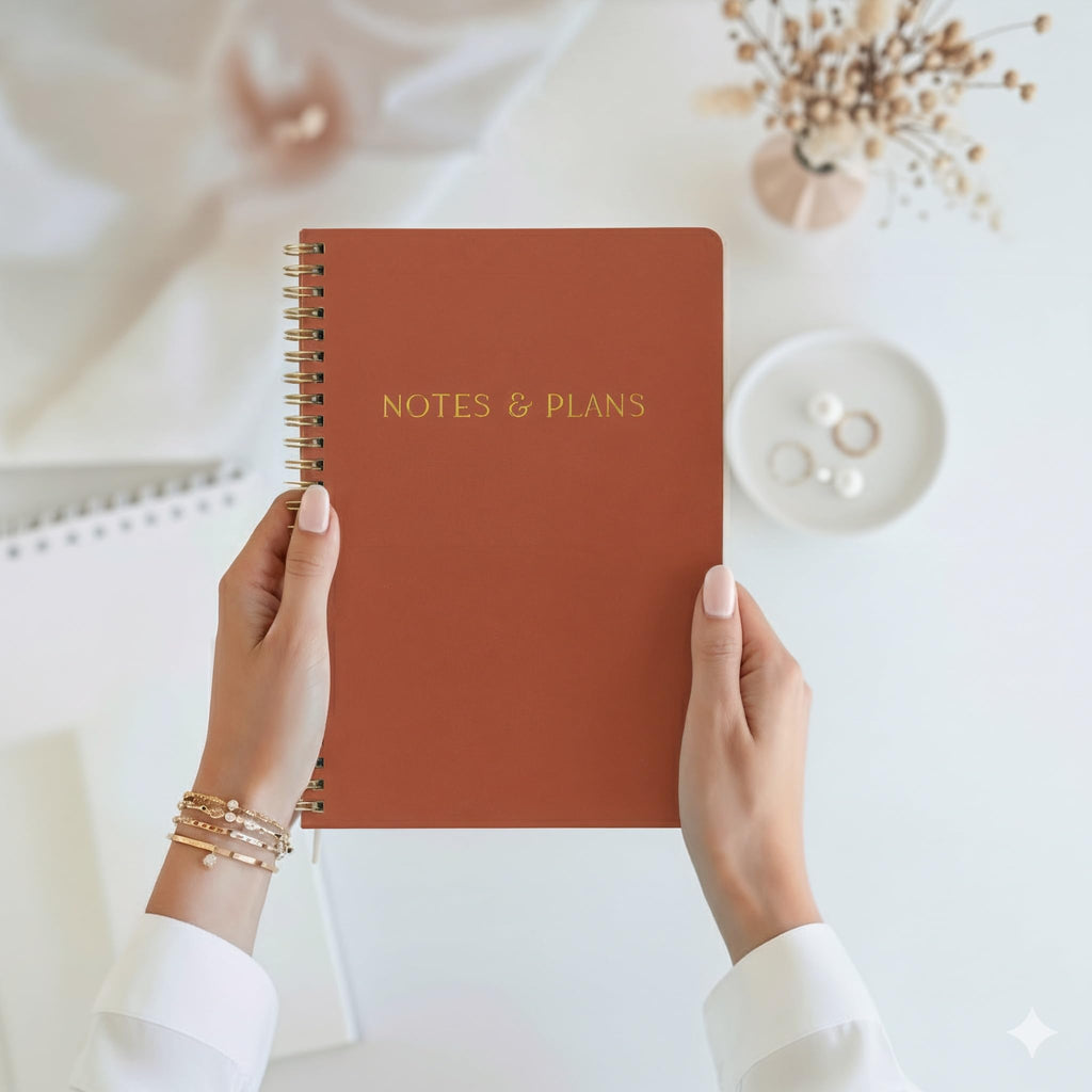 Beautiful Daily Planner And Notebook With Hourly Schedule