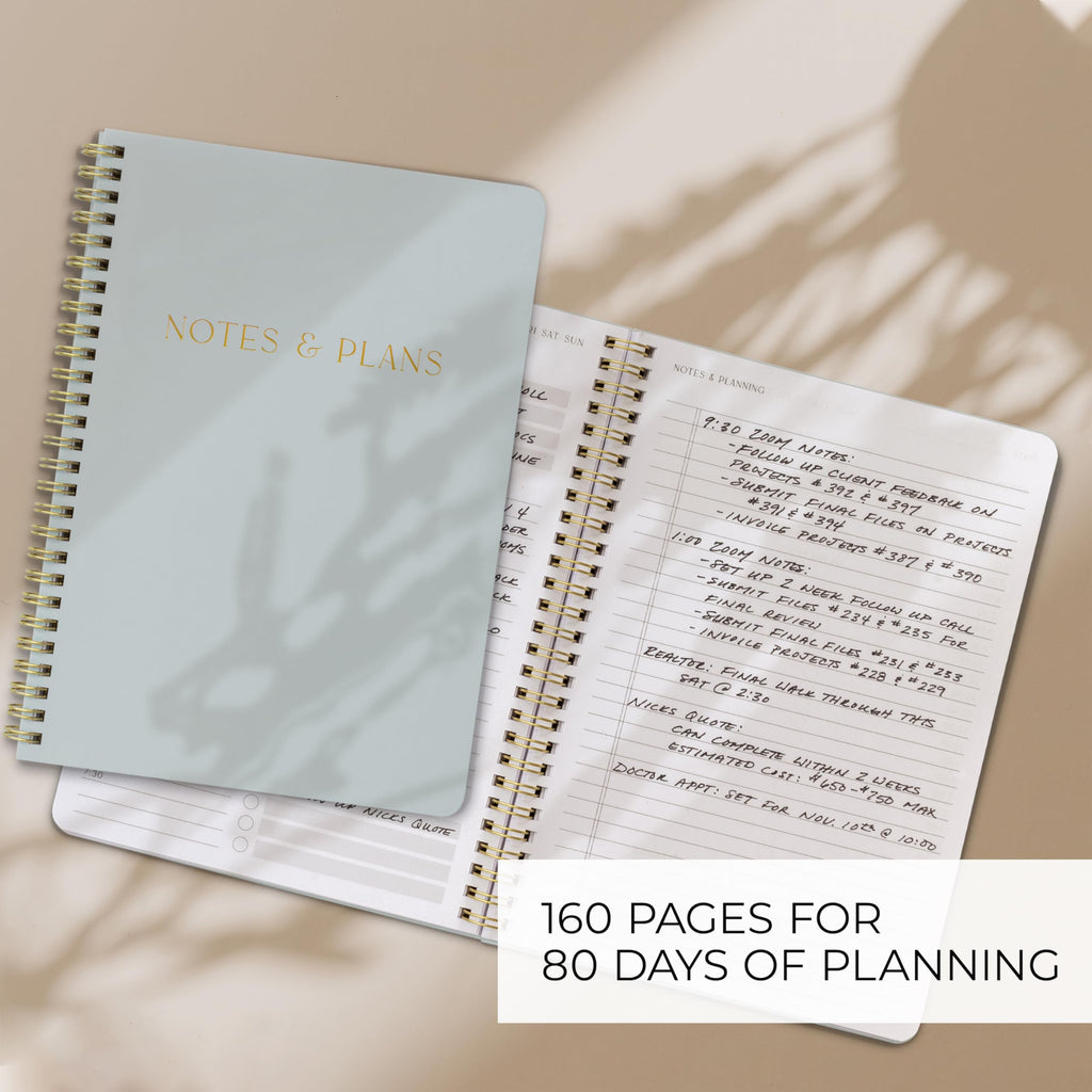 Beautiful Daily Planner And Notebook With Hourly Schedule