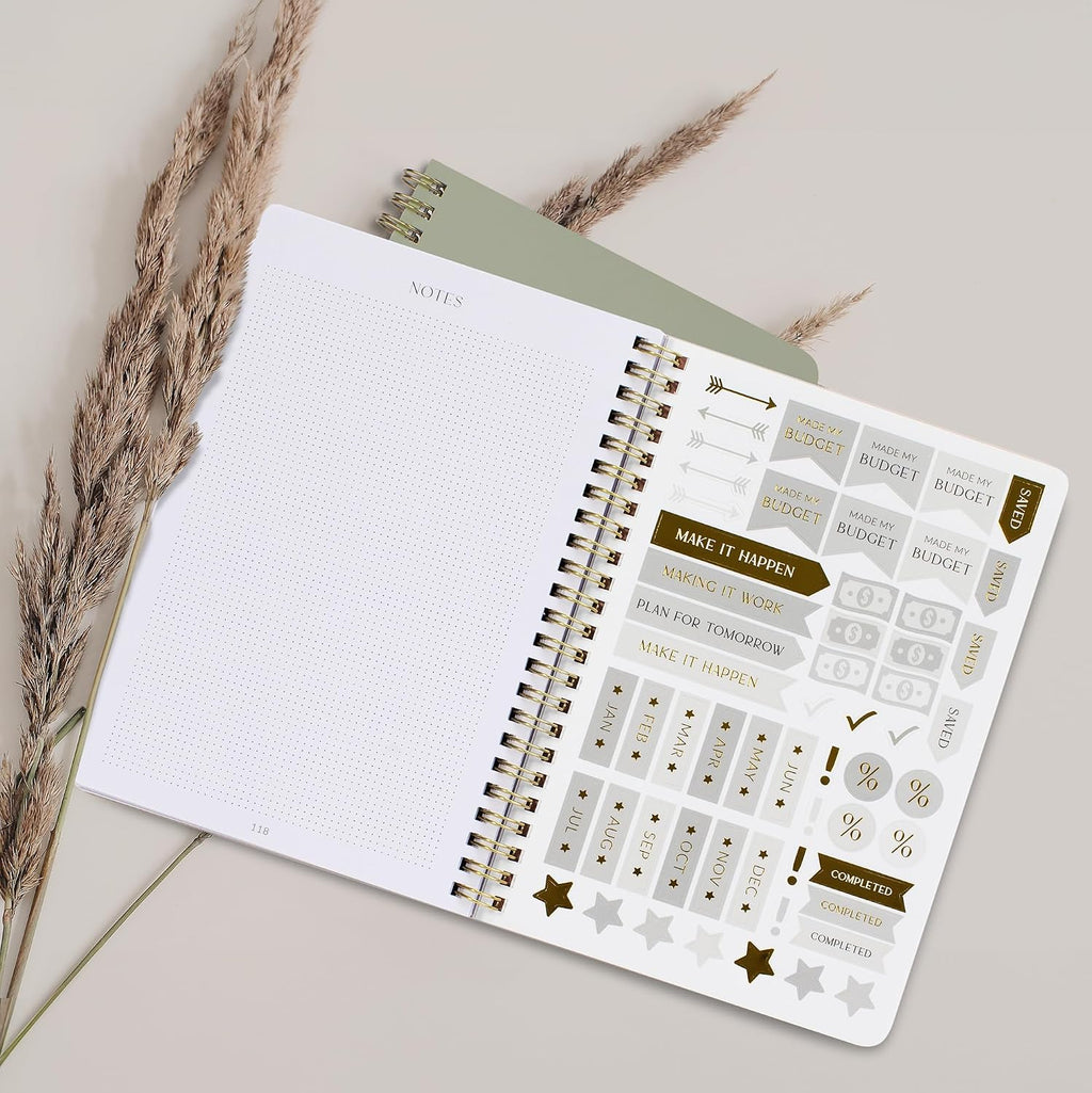 ZICOTO Easy to Use Monthly Budget Planner - 12 Month Financial Organizer with Expense Tracker Notebook - Monthly Money Budgeting Book To Manage Finances Effectively - 5.5"x8"
