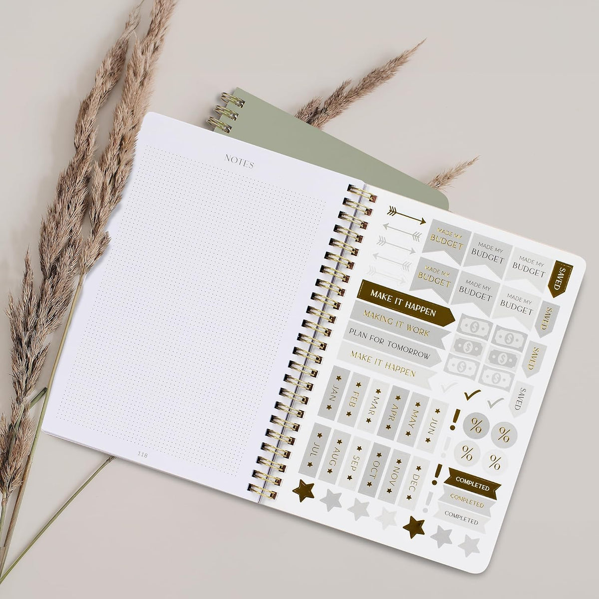 ZICOTO Easy to Use Monthly Budget Planner - 12 Month Financial Organizer with Expense Tracker Notebook - Monthly Money Budgeting Book To Manage Finances Effectively - 5.5"x8"